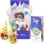 Baketivity Goldman DIY Kids Baking Kit Unicorn Cookies W Premeasured Ingredients Blue