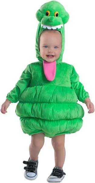 Ghostbusters Infant Slimer Costume Unisex, Slimey Ghost Halloween Costume, Baby Ghost One-Piece for Boys & Girls