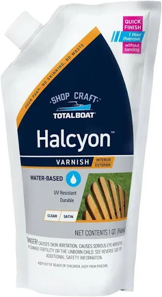 TotalBoat Halcyon Water Based Marine Varnish