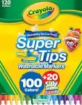 Crayola Super Tips Marker Set, 100 Washable Markers for Kids, 20 Scented Markers, Bulk Colored Markers, Gift for Kids [Amazon Exclusive]