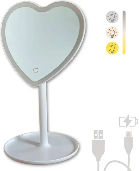 Danielle Heart LED Vanity Mirror