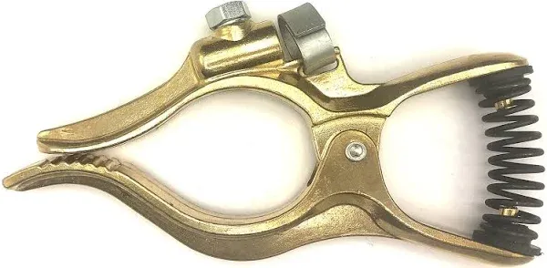 300-Amp T-Style Welding Ground Clamp Brass