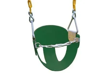 Eastern Jungle Gym High Back Half Bucket Swing - Green