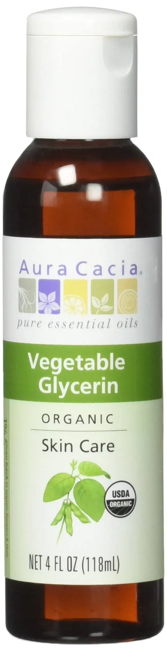 Aura Cacia Organic Skin Care Oil, Vegetable Glycerin, 4 Fluid Ounce