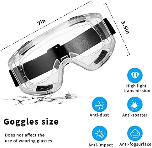  Reusable Half Facepiece and Anti-Fog Safety Goggle Set Against Dust/Organic 