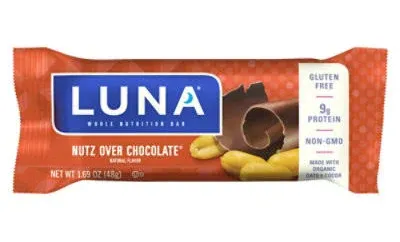 Luna Now Nutrition Bar, Nutz Over Chocolate - 6 pack, 1.69 oz bars