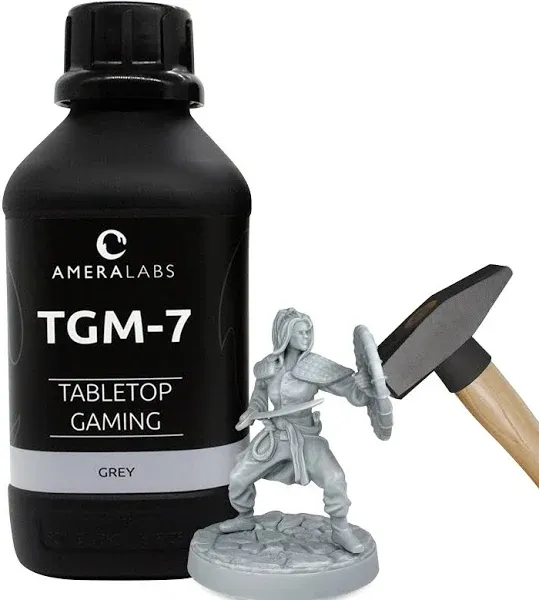 AmeraLabs TGM-7 3D Printer Resin for 4K/8K/12K LCD/DLP/SLA UV Resin 3D Printers – Tough, High Resolution, Low Odor, Fast Curing Printing Liquid,