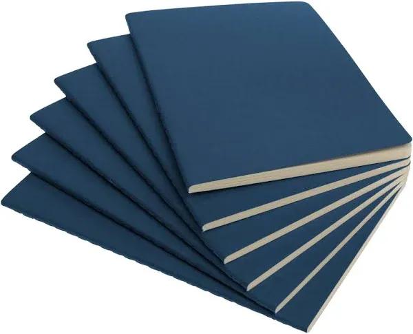 A5 Notebooks - Lined Books with 92 pages, 5.5&#034; x 8.3&#034; (Light Blue, 6 pack)