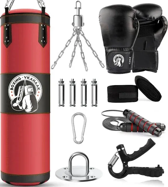 Vkahaak 4ft Punching Bag for Adults/Kids Unfilled Heavy Punching Bag