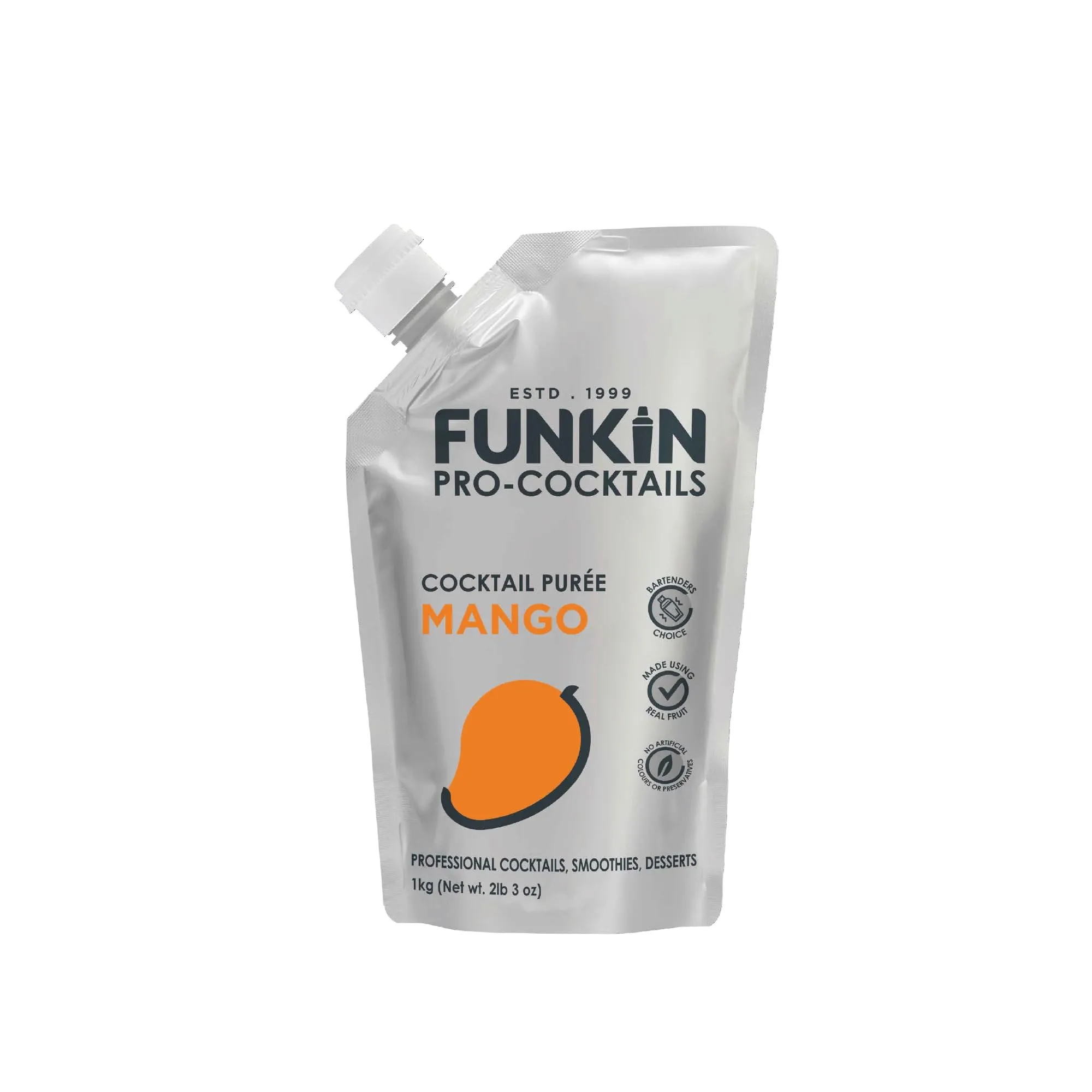 Funkin Passion Fruit Puree | Real Fruit, Two Ingredient, Natural Mixer for Cocktails, Drinks, Smoothies | Vegan, Non-GMO, Gluten-Free (2.2 lbs)