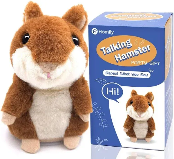 Homily Talking Hamster Repeats What You Say Plush Animal Toy Electronic Hamst...