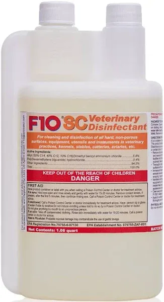 F10 SC Veterinary Disinfectant Cage Cleaning General Cleaning