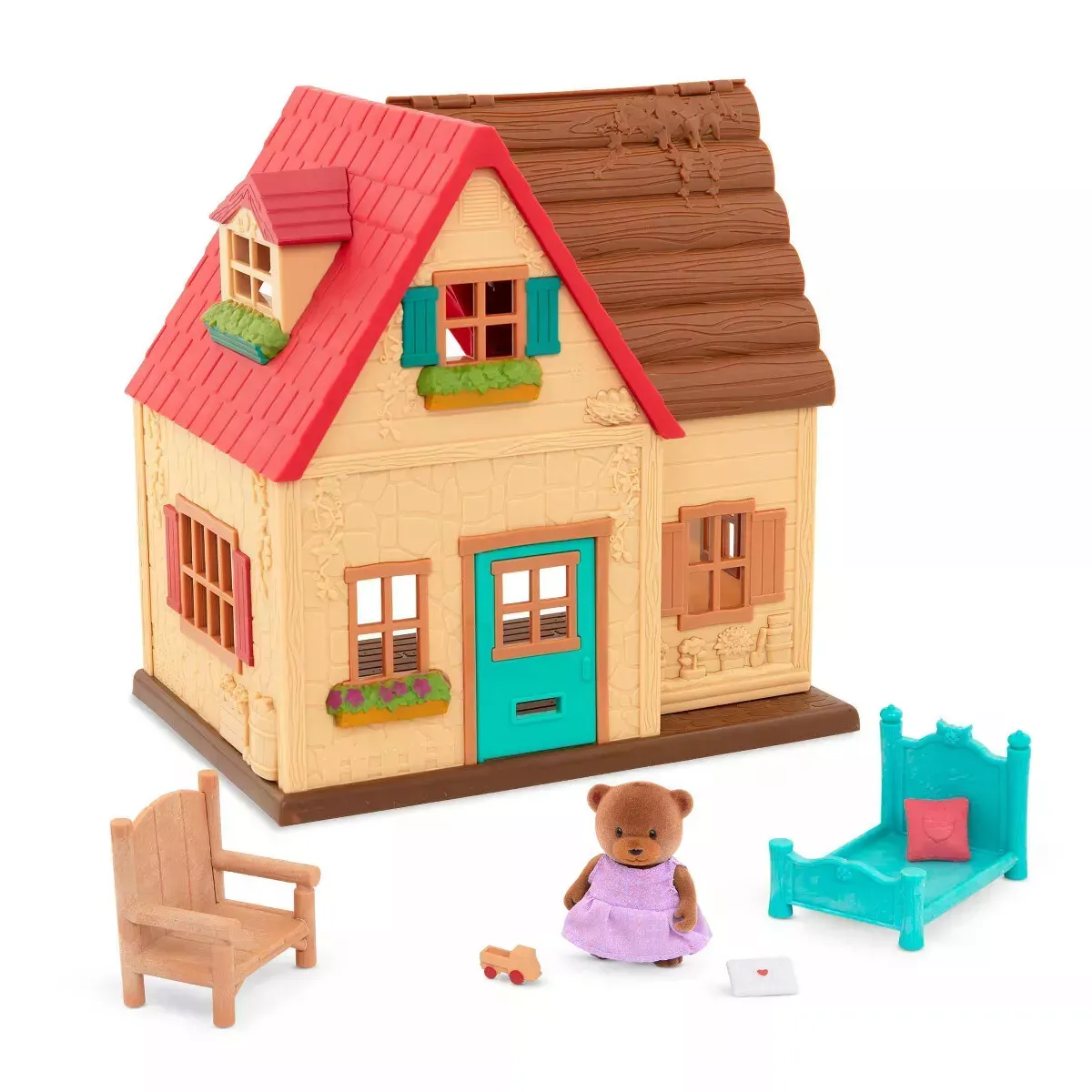 Li&#039;l Woodzeez Country House – 8pc Toy House Playset