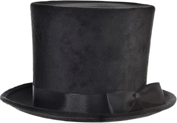 Adult Men's Deluxe Black Top Hat