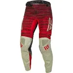 Fly Racing Kinetic Wave Pants Light Grey Red 38