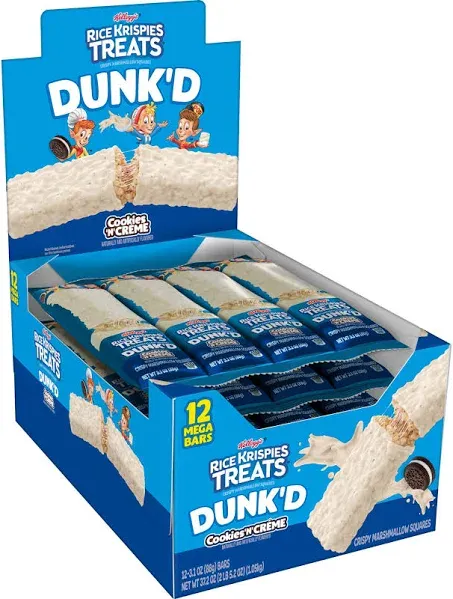 Kellogg's Rice Krispy Treats Dunk'd Cookies 'N' Creme Marshmallow Squares