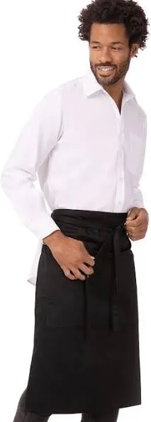 Chef Works Reversible Three Pocket Apron REVF24BLK0