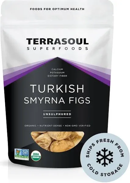 Organic Smyrna Turkish Figs, 2 Lbs - No Added Sugar | Unsulphured | Perfectly Dr