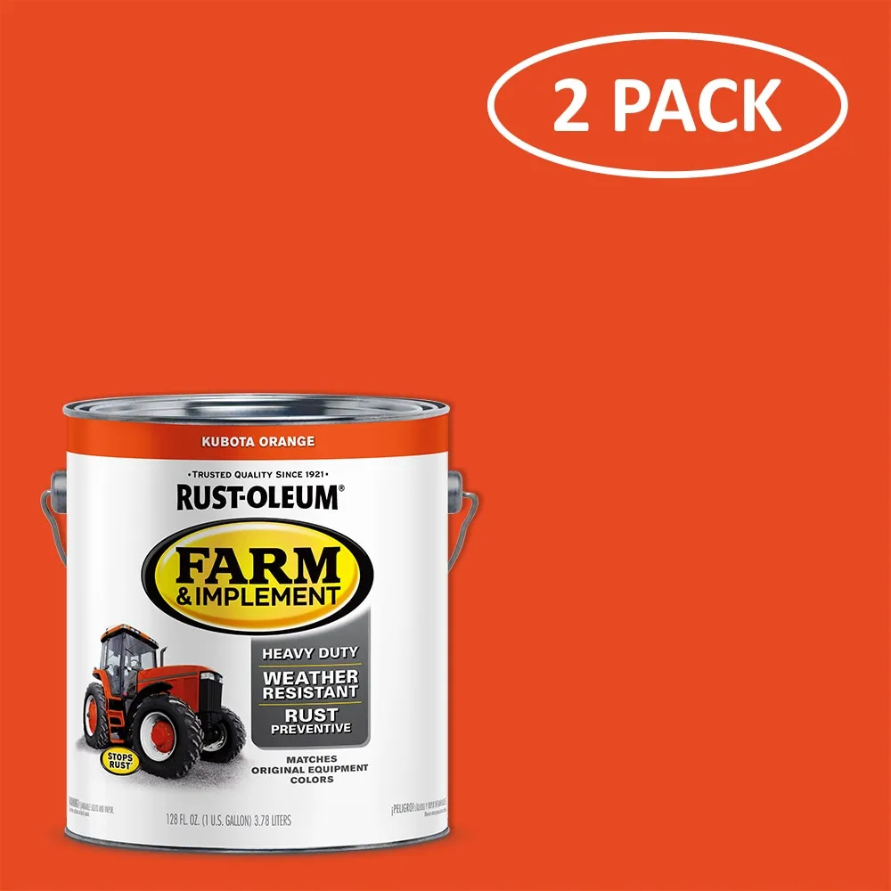 Rust-Oleum Gloss Kubota Orange Exterior Oil-based Industrial Enamel Paint (1-Gallon) Lowes.com