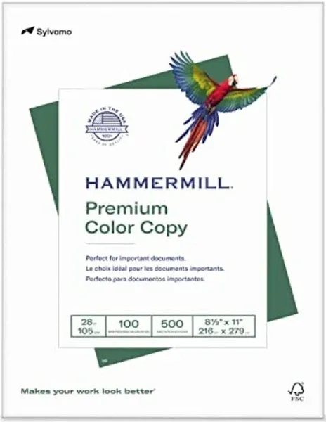 Hammermill Premium Color Copy Paper - White - 100 Brightness - Letter