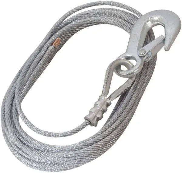 Tie Down Engineering Winch Cable  3/16  7X19  20&#039; (59379)