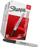 Sharpie Permanent Markers, Fine Point, Black, 24-Count - New