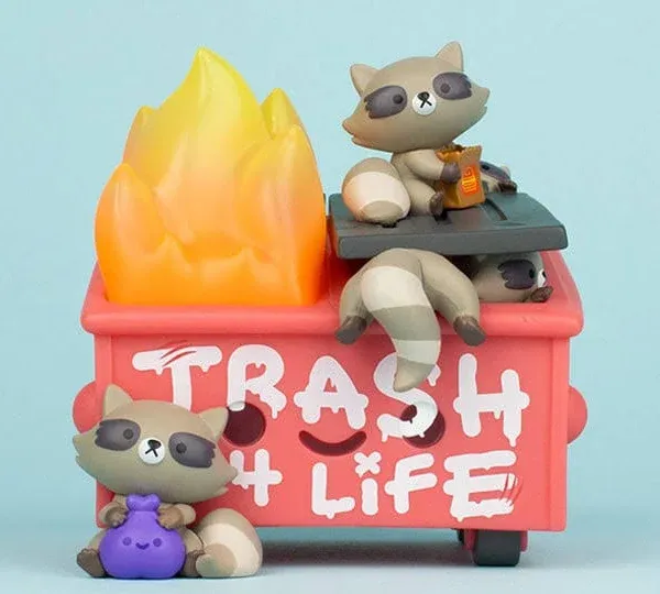 100% SOFT: Trash Panda Dumpster Fire Vinyl Figure