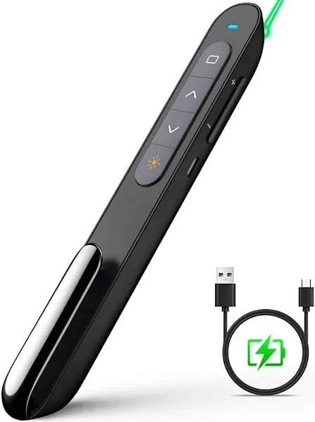 Wireless Presenter Rechargeable, N76 Presentation Remote For Powerpoint Presenta