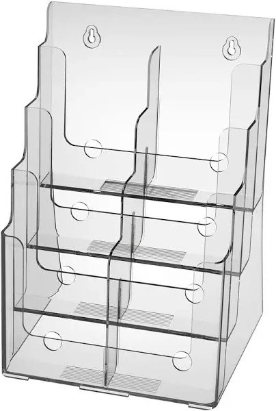 VEVOR 8.5 x 11 inch 4-Tier Clear Acrylic Literature Display Stand