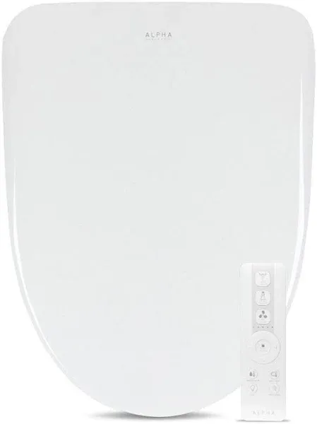 IX Pure Bidet Toilet Seat in Round White | Ultra Low Profile Endless Warm Water