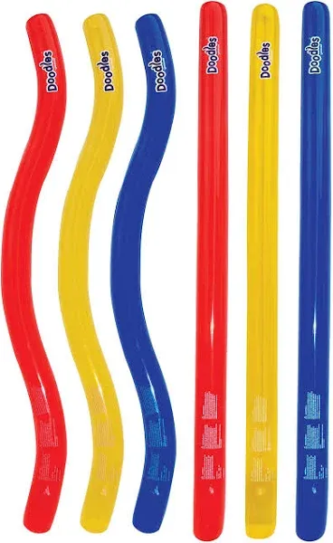 Swimline 9008SL 72&#034; Doodles Inflatable Noodles Pack of 6