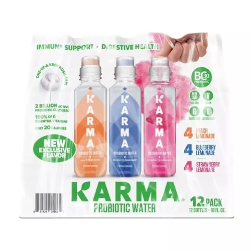 Karma Lemonade Probiotic Water Variety Pack 18 fl oz 12 PK