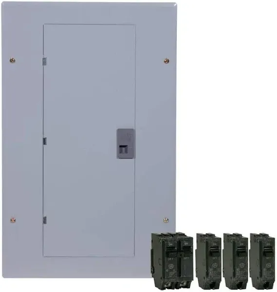 GE Flush Main Breaker 100 Amp 20-Space 20-Circuit Indoor With Cover 240-Voltage