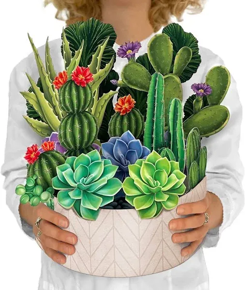 Cactus Garden Pop-Up Bouquet Card