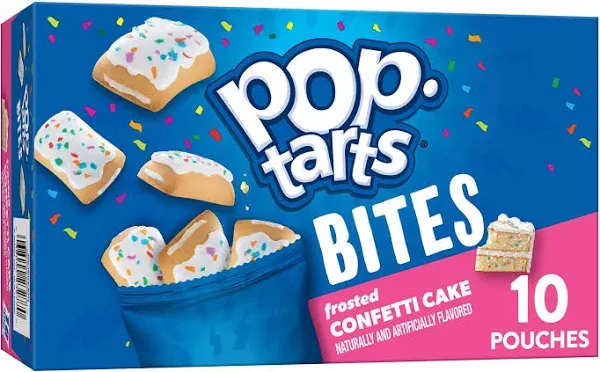 Kellogg's Pop-Tarts Bites, Mini Pastries Confetti Cake Flavour, 10 pouches, 400g/14.1 oz., {Imported from Canada}