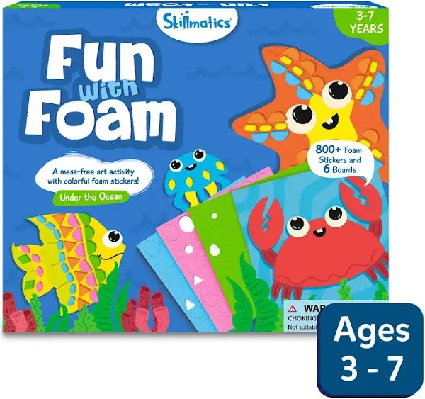 Skillmatics Art Activity - Fun with Foam Underwater Animals, No Mess Felt Sticke