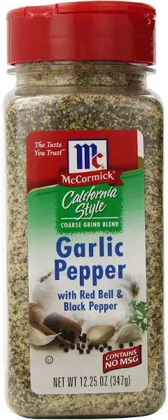 Mccormick California Style Garlic Pepper With Red Bell & Black Pepper Coarse Grind Seasoning