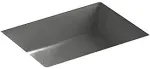 KOHLER K-2882-58 Verticyl Rectangle Under-Mount Bathroom Sink - Thunder Grey