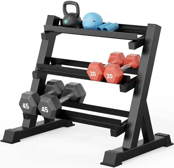 YOLEO 1100lbs Adjustable 3 Tier Dumbbell Rack