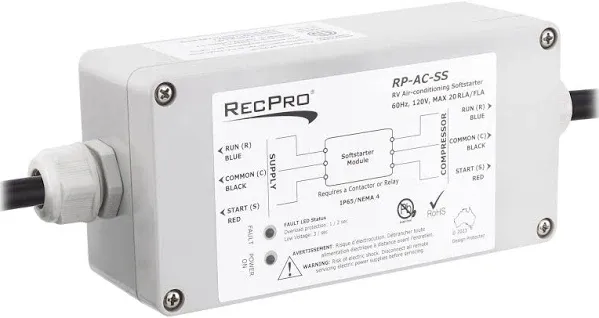 RecPro Soft Start for RV Air Conditioner | 120V 60Hz 20 FLA | Up to 20K BTU