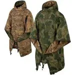 Helikon-Tex Reversible Swagman Roll - Mitchell Camo Leaf/Mitchell Camo Clouds Military Poncho - Multi-purpose Poncho & Emergency Poncho - Survival Gear - Woobie Blanket & Jacket