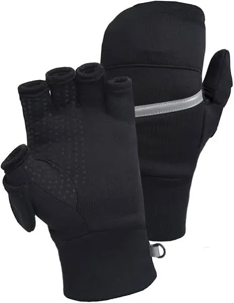 TrailHeads Men's Convertible Mittens | Recycled Fingerless Gloves for Running