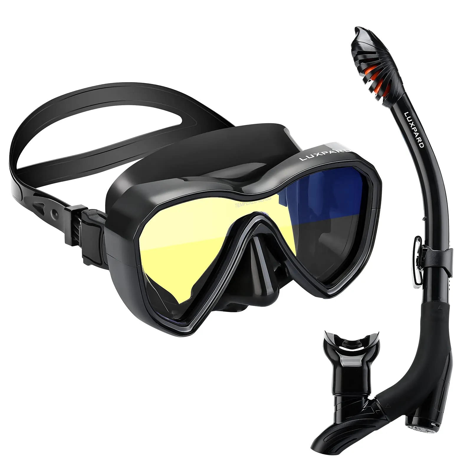 LUXPARD Snorkel Set, Anti-Fog Panoramic View Snorkel Mask and Anti-Leak Dry Snor