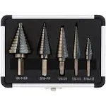 Zelcan Step Drill Bits, Hss 5Pcs Titanium Step Drill Bit Set, 50 Sizes In 5 High