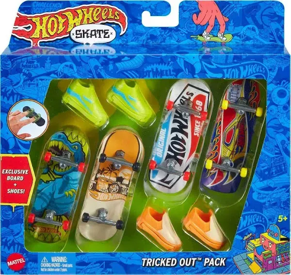 d— Hot Wheels Skate Tricked Out Pack Exclusive Fingerboard &amp; Shoes