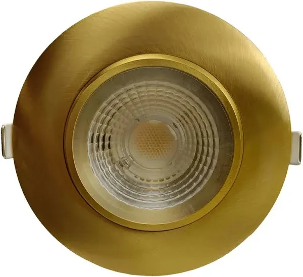 Perlglow P-5867 4" Round Brushed Brass 14W 1200 Lumens 5CCT Gimbal Light