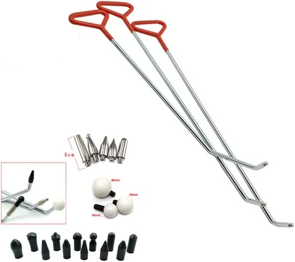 Car Auto Body Paintless Dent Repair Removal Car Dent Hooks, Dent Remover Rod Kit