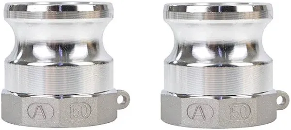 2 pcs Aluminum cam lock fittings (1" Part A) cam groove hose fitting camlock fittings, Male Adapter Female NPT Thread camlock fitting (1‘’)