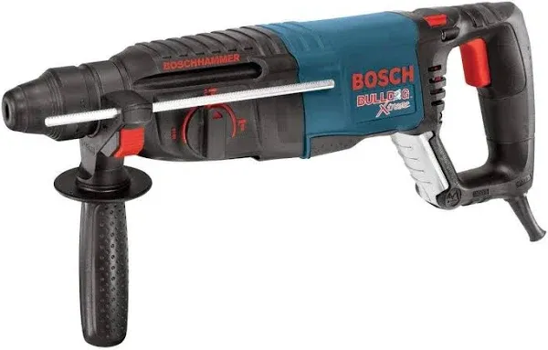 Bosch Bulldog Xtreme 8 Amp 1 in. Corded Variable Speed SDS-Plus Concrete Rotary Hammer Drill with Free 4-1/2 in. Angle Grinder 11255VSRGWS8-45