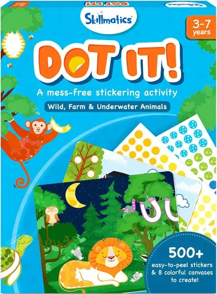 Skillmatics Art Activity Dot It Animals No Mess Sticker Art for Kids